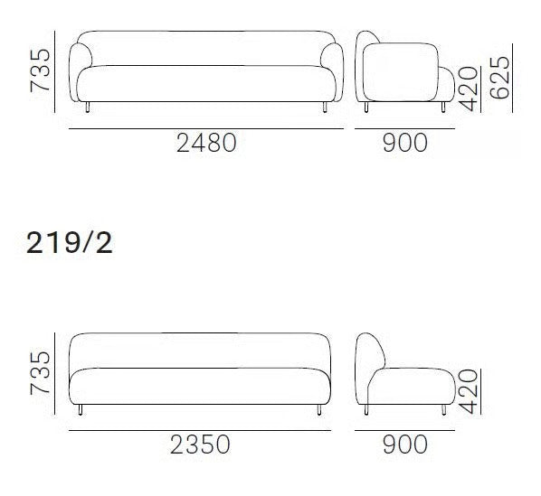 BUDDY 219 | Fabric sofa - kép 5