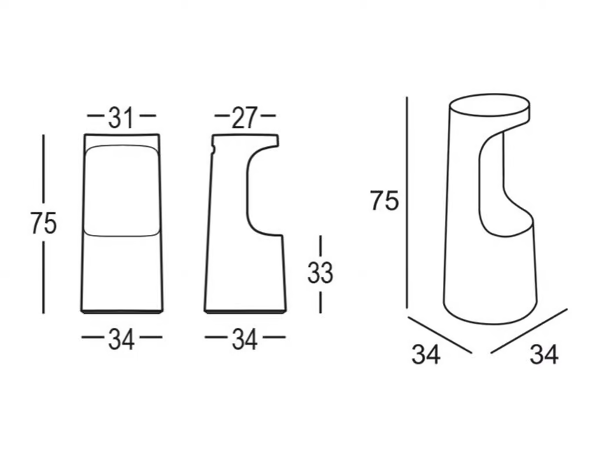 FURA | Stool with light - kép 10