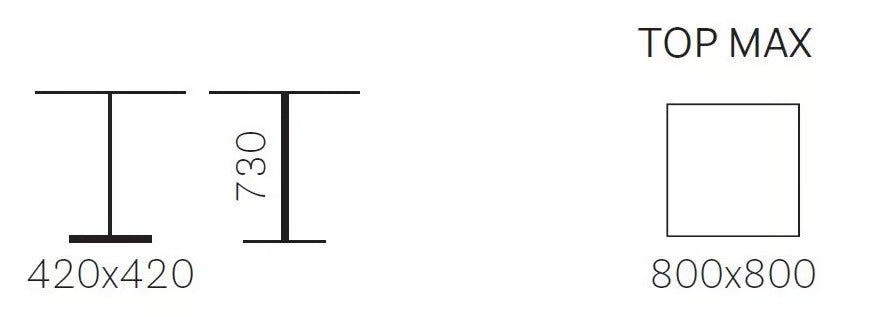 LUNAR 5440 | Square table - kép 5