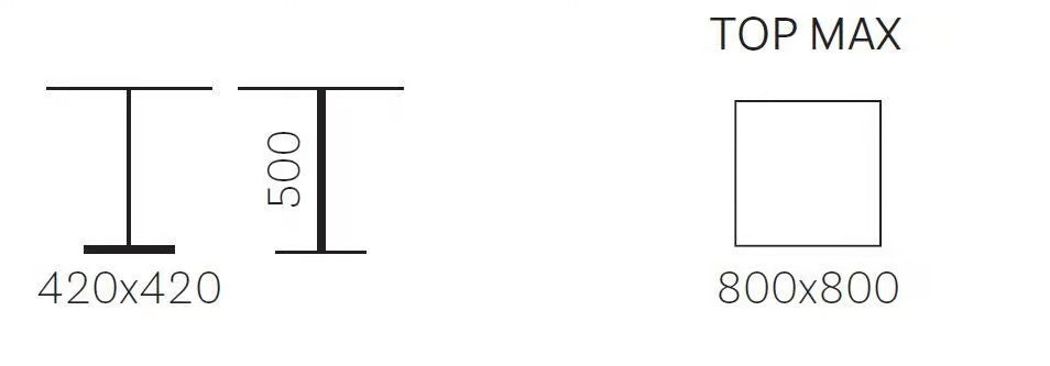 LUNAR 5443 | Square coffee table - kép 3