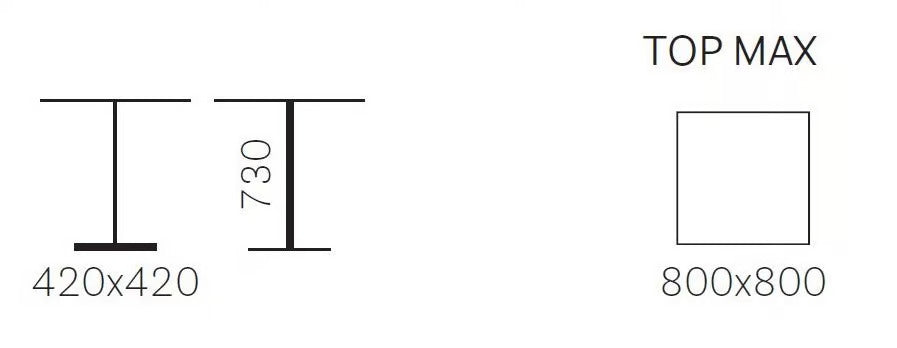 LUNAR 5444 | Square table - kép 3