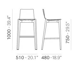 MALMÖ 236 | Stool - kép 8