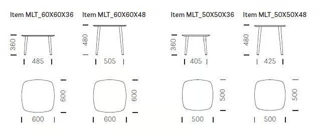MALMÖ MLT | Square coffee table - kép 4