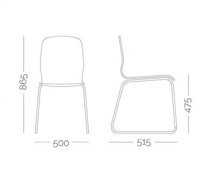 SEDIA GLAMOUR UP | Sled base chair - kép 4