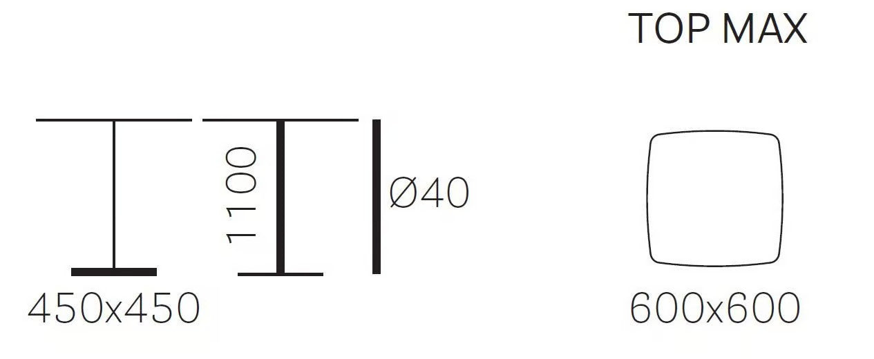 STYLUS 5404 | Square table - kép 3