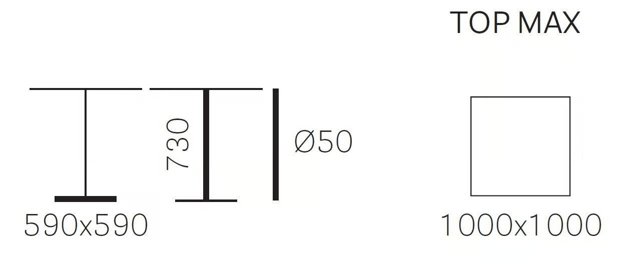 STYLUS 5410 | Square table - kép 3