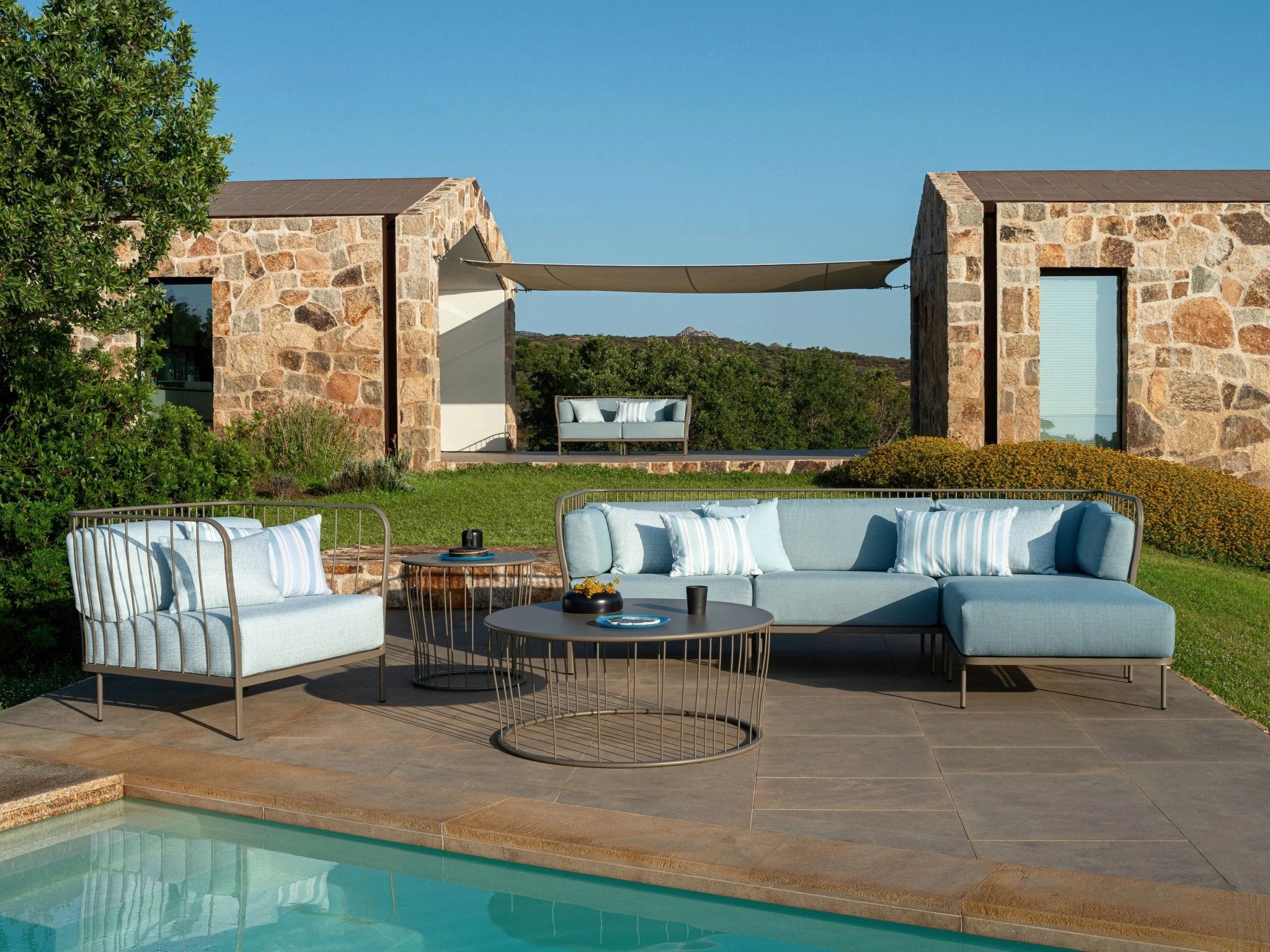 CANNOLÈ | Corner garden armchair - Basic Collection Kft.