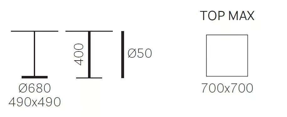 LAJA 5420 H400 | Square table - Basic Collection Kft.